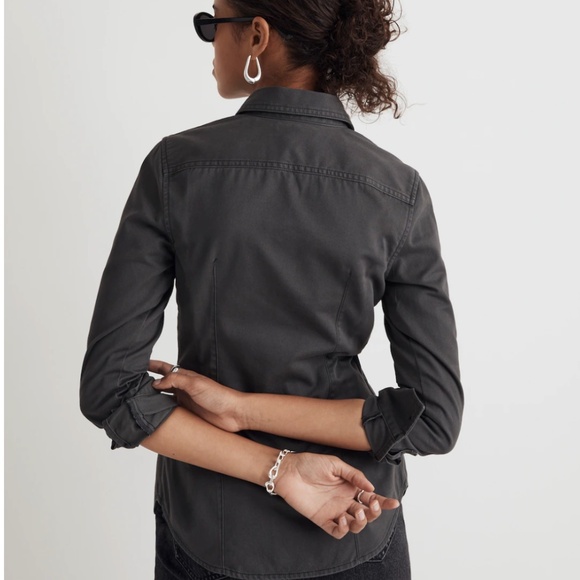 MADEWELL Darted Button-Up Fitted Shirt in (Re)generative Chino Sz 6 NWT - Picture 4 of 8